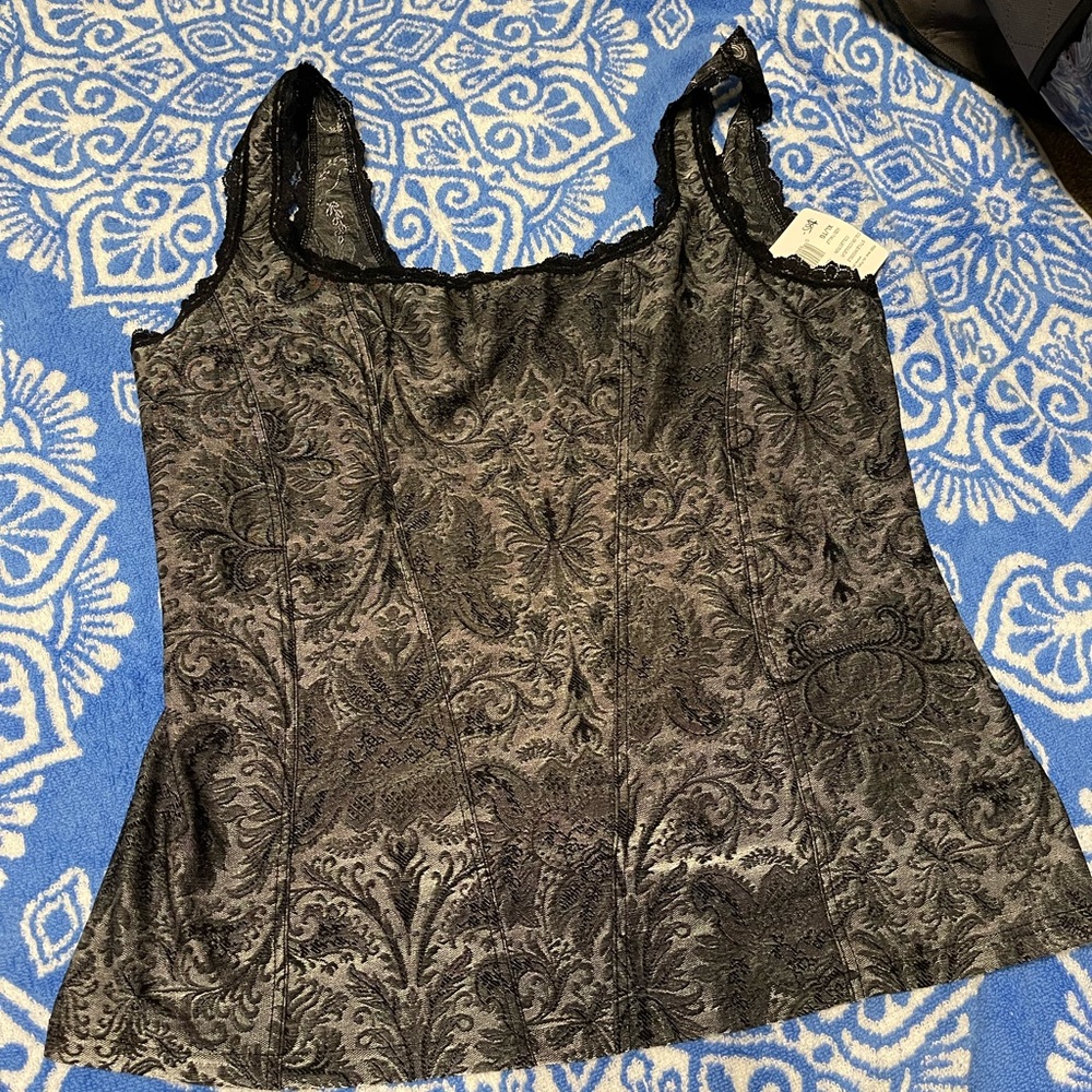 COPY - Arianne Size XL Florence Cami-Corset in Silver Baroque (Brand New with T…